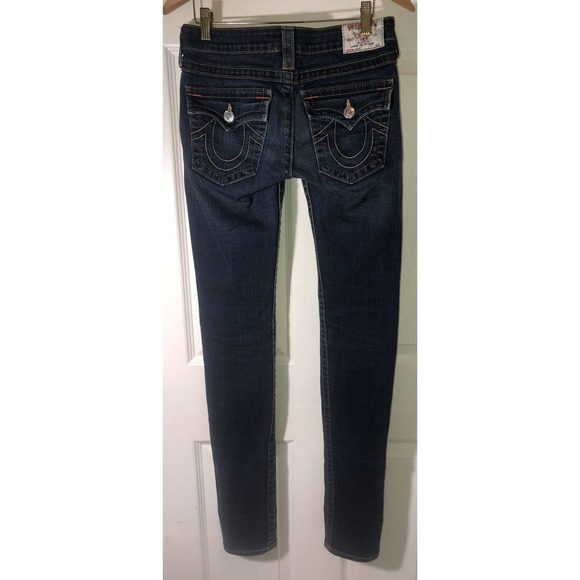 True Religion Brand Jeans Low Rise Denim Pants Section Julie Size 27 - Picture 2 of 12
